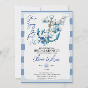 Invitación Ancla Atando el Nudo Fiesta Náutica de Despedida d