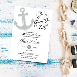 Invitación Ancla atando la ducha nupcial náutica