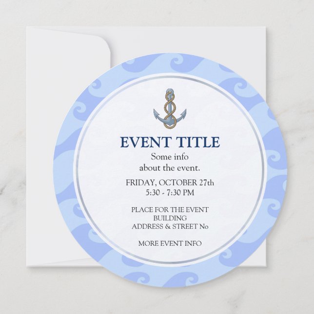 Invitación Ancla con Rope (Reverso)