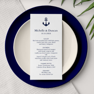 Invitación Ancla de la Marina Yacht Boda Náutico Moderno