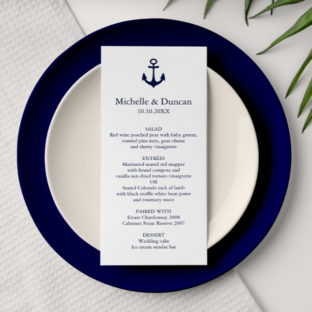Invitación Ancla de la Marina Yacht Boda Náutico Moderno (Subido por el creador)