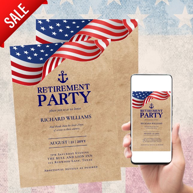 Invitación Ancla de retiro de la Marina de Estados Unidos - E (Subido por el creador)
