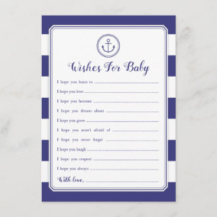 Invitación Ancla náutica Baby Shower quiere un bebé