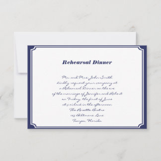 Invitación Ancla náutica en ensayo de la boda de la marina de