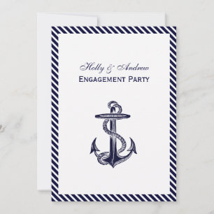 Invitación Ancla Náutica Navy Diag Raya 2V Compromiso