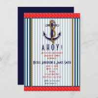 Ancla náutica Tiras y Puntos Azul Blanco Rojo