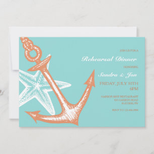 Invitación Ancla y pez estrella