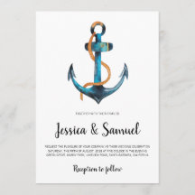 Anclaje acuático Boda náutico moderno