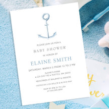 Anclaje acuático Nautical Blue Beach Baby Shower