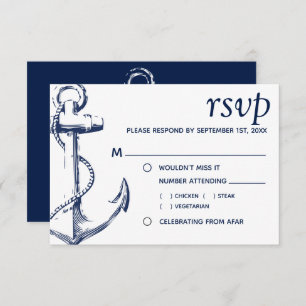 Invitación Anclaje de sketch náutico de la Marina   Elección