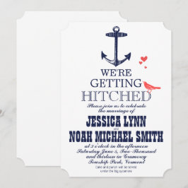 Invitación Anclaje moderno de la marina de pájaro cutáneo de 