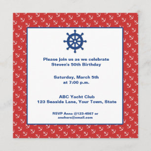 Invitación Anclas, náuticas