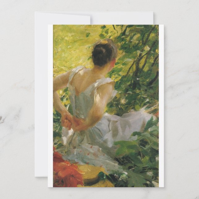 Invitación Anders Zorn - Mujer Vestida (Anverso)