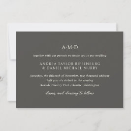 Invitación Andrea Brown Elegant Wedding