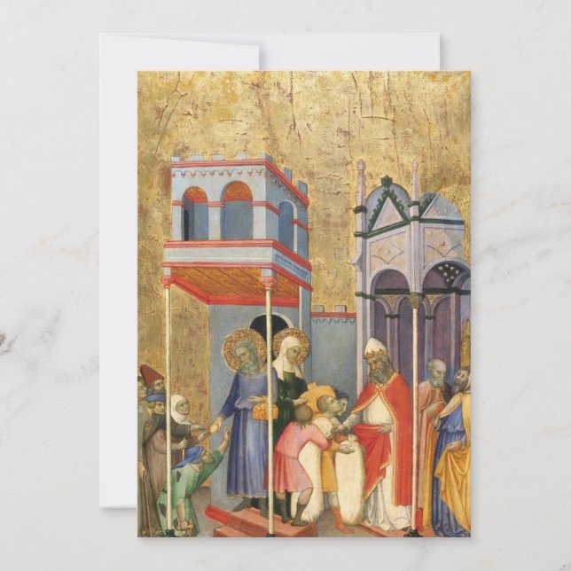 Invitación Andrea di Bartolo - Joachim y Anna dando comida (Anverso)