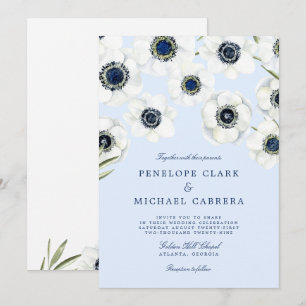 Invitación Anémona de la mañana   Boda floral