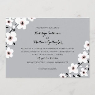 Invitación Anemona moderna  Boda