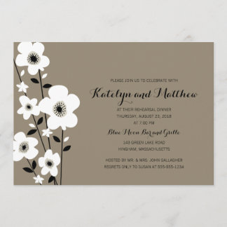 Invitación Anemona moderna | Cena de ensayo