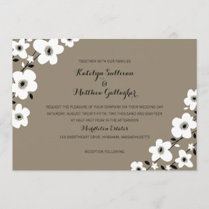 Invitación Anémona moderna el   que se casa