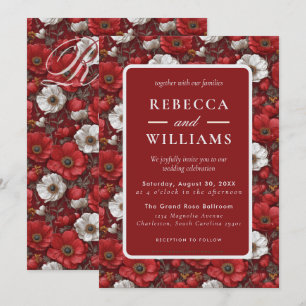 Invitación Anémonas Acogedoras Jardín de Acento Boda
