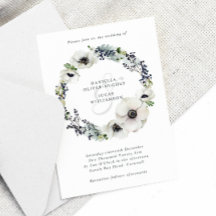 Anemones y bayas Wreath Blue Winter Wedding