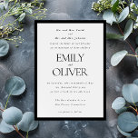 Invitación Anfitrión de Bodas de cuadros clásicos de color ne<br><div class="desc">Haga que su invitación boda sea inolvidable con nuestra Plantilla de Invitación a la Boda Elegante Formal. Perfectamente diseñado para los padres que acogen el día especial, esta invitación en blanco y negro presenta un sofisticado marco negro y una tipografía elegante para los nombres de los cónyuges y la información...</div>