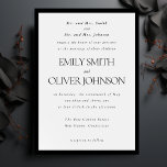 Invitación Anfitrión de Bodas de cuadros clásicos de color ne<br><div class="desc">Haga que su invitación boda sea inolvidable con nuestra Plantilla de Invitación a la Boda Elegante Formal. Perfectamente diseñado para los padres que acogen el día especial, esta invitación en blanco y negro presenta un sofisticado marco negro y una tipografía elegante que exudan elegancia eterna. Completamente personalizable, esta plantilla le...</div>