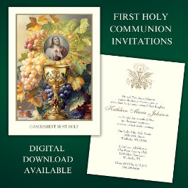 Invitación Anfitrión de Jesus Chalice, el primer corazón sagr