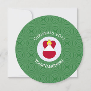 Invitación Ángel de la Bandera Austriaca Navidad Personalizad