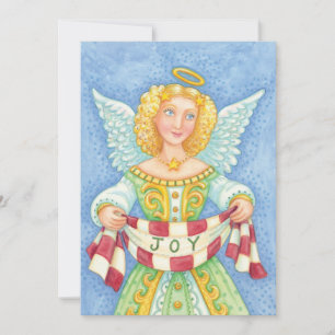 Invitación Ángel de Navidad de dibujos animados lindos con ha