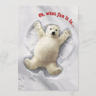 Invitación Ángel de nieve muy grande