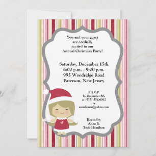 Invitación Angel de pequeños Navidades