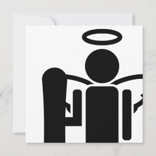 Invitación ángel de snowboard