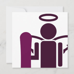 Invitación ángel de snowboard