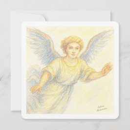 Invitación Ángel en vuelo con una sonrisa