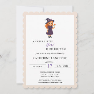 Invitación Ángel lindo en el camino a Baby Shower de Hallowee