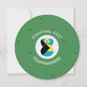 Invitación Ángel Rubio de Navidad Personalizado con Bandera d