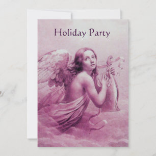 INVITACIÓN ÁNGEL TOCANDO LA LIRA SOBRE LAS NUBES