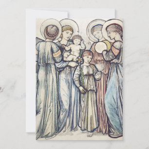 Invitación Ángeles y niños por Sir Edward Burne-Jones