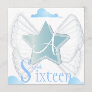Invitación angelical Cust. del dulce dieciséis de