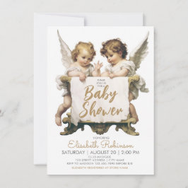 Invitación Angels Baby Shower Personalizado
