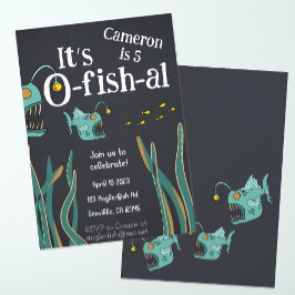 Invitación Anglerfish Deep Sea Ocean Birday