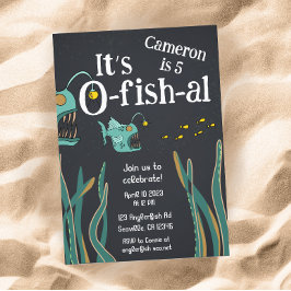 Invitación Anglerfish Deep Sea Ocean Birday