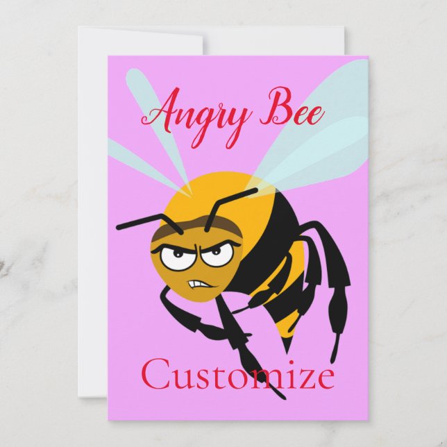 Invitación Angry Bee Thunder_Cove (Anverso)