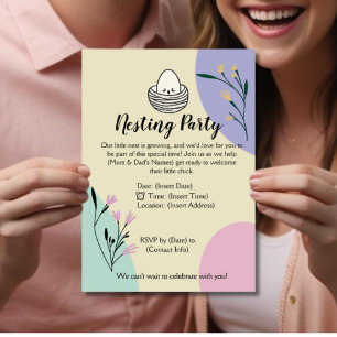 Invitación Anidar a los padres fiestas para ser una ducha de