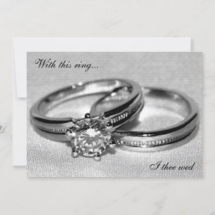 Invitación Anillo de Boda de diamantes incentiva matrimonio