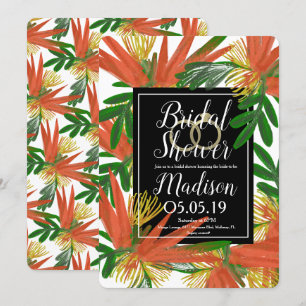 Invitación Anillo de Boda Sofisticado Ave del Paraíso Bridal
