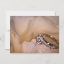 Invitación Anillo de compromiso de 3292 sobre el clavel blanc