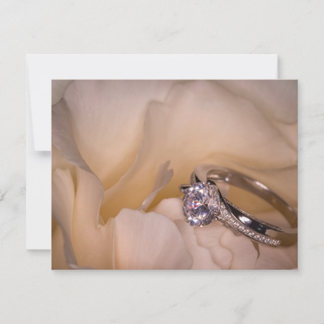 Invitación Anillo de compromiso de 3292 sobre el clavel blanc (Anverso)