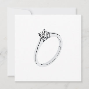 Invitación Anillo de compromiso de diamantes